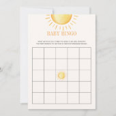 Invitation Jeu de Bingo Baby Shower Sunshine (Devant)
