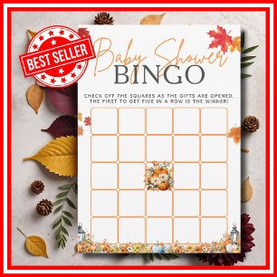 Invitation Jeu de BINGO Baby Shower Un Petit Citrouille Flora