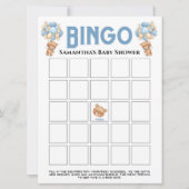 Invitation Jeu de bingo bulleux Teddy Boy Baby Shower Bubbly  (Devant)