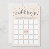 Invitation Jeu de bingo de Fête de l'mariée arc-en-ciel en te (Devant)