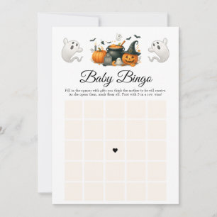 Invitation Jeu de Bingo de la fête du Baby shower d'Halloween