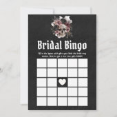 Invitation Jeu de bingo de mariage crâne Halloween (Devant)