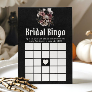 Invitation Jeu de bingo de mariage crâne Halloween