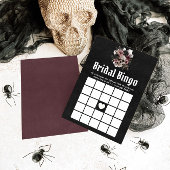 Invitation Jeu de bingo de mariage crâne Halloween