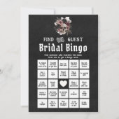 Invitation Jeu de bingo de mariage gothique Halloween pour tr (Devant)