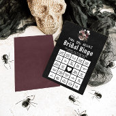 Invitation Jeu de bingo de mariage gothique Halloween pour tr