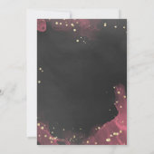 Invitation Jeu de Bingo éffrayant Rose et Baby shower noir (Dos)