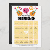 Invitation Jeu de bingo Fête d'anniversaire fiesta (Devant / Derrière)