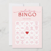 Invitation Jeu de bingo Galentines (Devant)