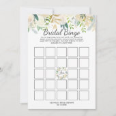 Invitation Jeu de Bingo pour la Fête de Mariée Rose Blanche (Devant)