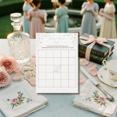 Invitation Jeu de Bingo pour une douche de mariée florale de