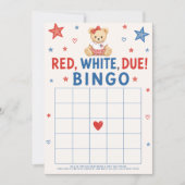 Invitation Jeu de bingo Red White Due (Devant)