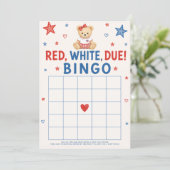 Invitation Jeu de bingo Red White Due (Debout devant)