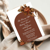 Invitation Jeu de brunch mariage orange de script moderne