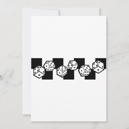 Invitation jeu de bunco jaillissage dice las vegas thème (Dos)