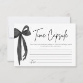 Invitation Jeu de capsule temporelle de mariage avec un ruban (Devant)