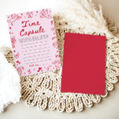 Invitation Jeu de capsule temporelle pour Baby Shower dessiné