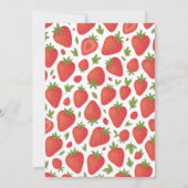 Invitation Jeu de chasse à la sucette Baby Shower aux fraises (Dos)
