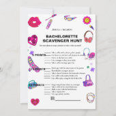 Invitation jeu de chasse photo pour EVJF bébé des années 90 (Devant)