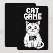 Invitation Jeu de chat ne regardez pas le chat sur drôle (Devant / Derrière)