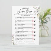 Invitation Jeu de chaussure de mariage de fleur sauvage pour (Debout devant)
