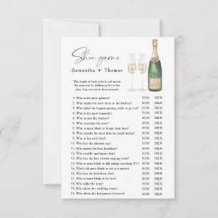 Invitation Jeu de chaussures de douche de mariée au champagne