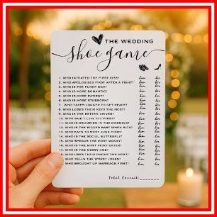 Invitation Jeu de chaussures de mariage Il a dit Elle a dit É