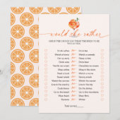 Invitation Jeu de Cocktail Mariage Would She Rather (Devant / Derrière)