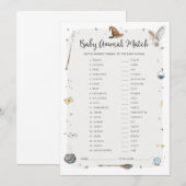 Invitation Jeu de correspondance d'animaux bébé Shower Wizard (Devant / Derrière)