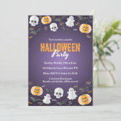 Invitation Jeu de costume pour enfants éffrayant ou traitemen (Debout devant)