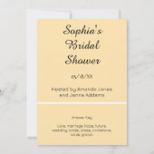 Invitation Jeu de course de mots de mariée Peach (Dos)