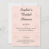 Invitation Jeu de course de mots floraux orange moderne (Dos)