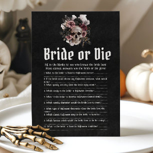 Invitation Jeu de crâne d'Halloween : Qui connaît le mieux la