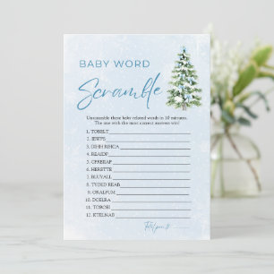 Invitation Jeu de désordre de mots pour bébé sur le thème de