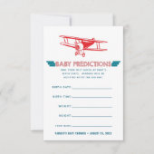Invitation Jeu de devination de Baby shower d'avion (Devant)