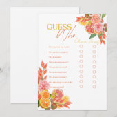 Invitation Jeu de devinette Citrus pour enterrement de vie de (Devant / Derrière)