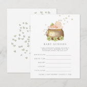 Invitation jeu de devinette de baby shower st patrick (Devant / Derrière)