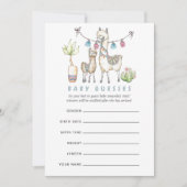 Invitation Jeu de devinette de Baby Shower sur le thème de Ll (Devant)