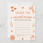Invitation Jeu de devinette de bébé à la douche avec un doux (Devant)