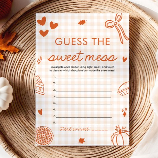 Invitation Jeu de devinette de bébé à la douche avec un doux