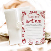 Invitation Jeu de devinette de bébé douche Hand Drawn Sweet M