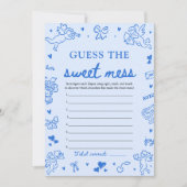 Invitation Jeu de devinette de bébé douche « Le doux désordre (Devant)
