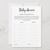 Invitation Jeu de devinette de berceuses pour bébé, jeu de mu (Devant)