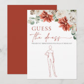 Invitation Jeu de devinette de la robe de mariage Red Winter (Devant / Derrière)
