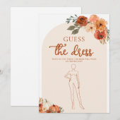 Invitation Jeu de devinette de la robe de mariée pour la douc (Devant / Derrière)