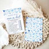 Invitation Jeu de devinette de la Saint-Valentin Blue Hearts 