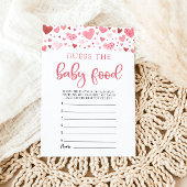 Invitation Jeu de devinette de nourriture pour bébé Cœurs ros