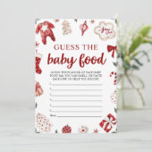 Invitation Jeu de devinette de nourriture pour bébé pour un N (Debout devant)
