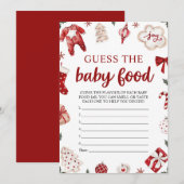 Invitation Jeu de devinette de nourriture pour bébé pour un N (Devant / Derrière)