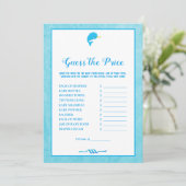 Invitation Jeu de devinette de prix de Baby Shower Licorne de (Debout devant)